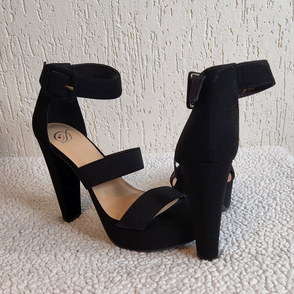 My Delicious Women shoes black strap sandals 7 - Picture 2 of 10